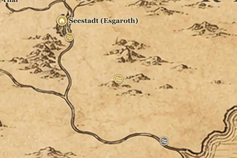 Eilend (Celduin) auf der Karte von Mittelerde