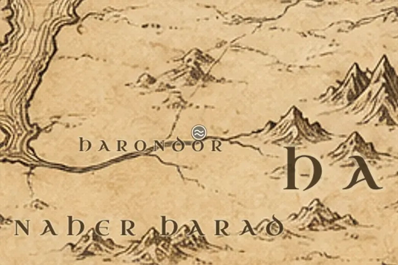 Die Übergänge des Poros auf der Karte von Mittelerde
