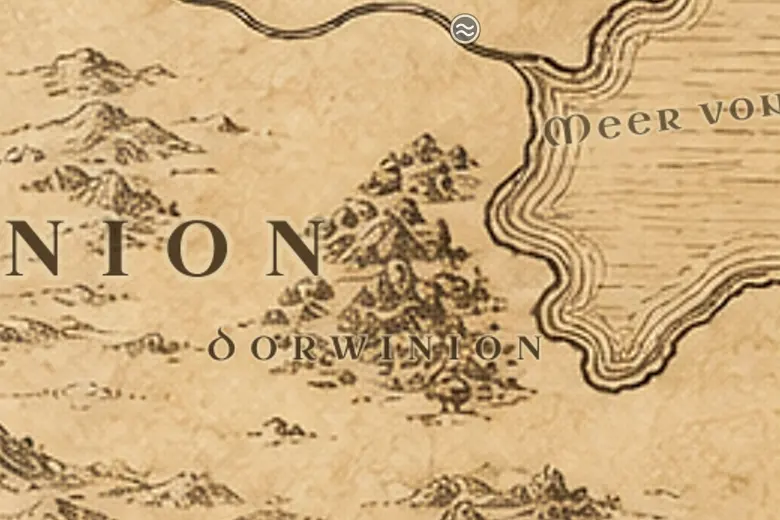 Dorwinion auf der Karte von Mittelerde