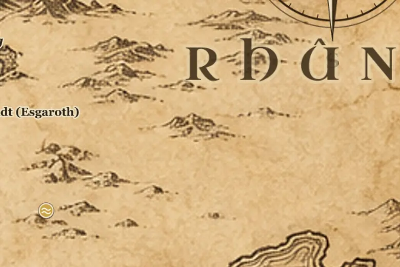 Rhûn auf der Karte von Mittelerde