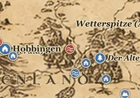 Brandyweinbrücke auf der Karte von Mittelerde
