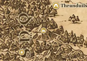 Die Berge des Düsterwalds auf der Karte von Mittelerde