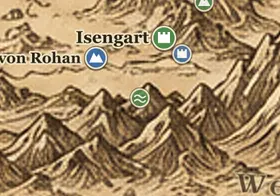 Die Furten des Isen auf der Karte von Mittelerde