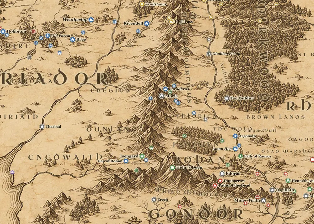 Boromir’s Errand on the map of Middle-earth