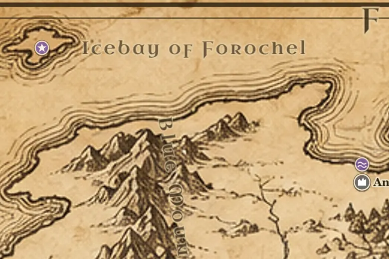 Icebay of Forochel on the map of Middle-earth