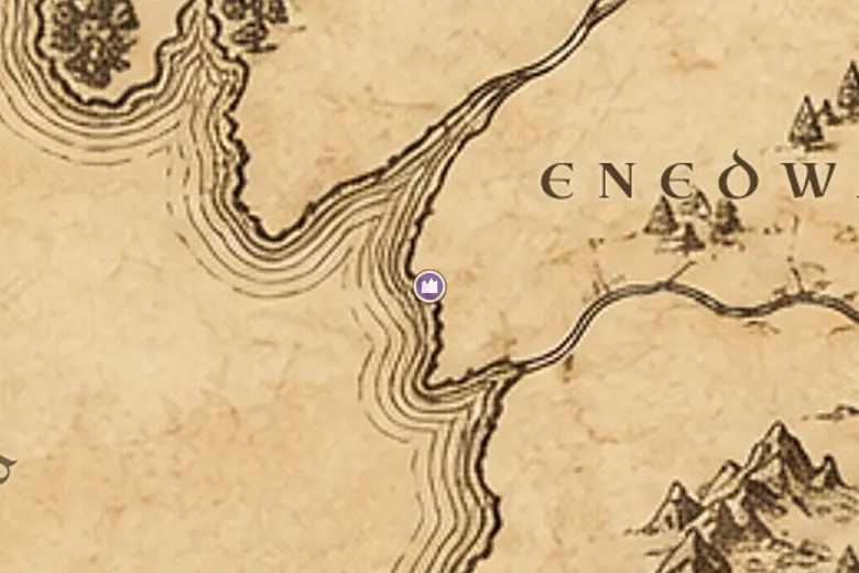 Lond Daer on the map of Middle-earth