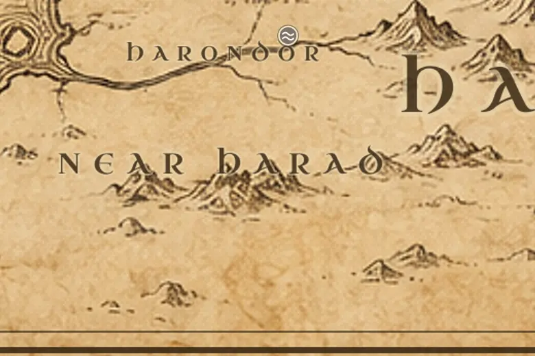 Near Harad on the map of Middle-earth