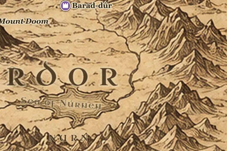 Nurn on the map of Middle-earth