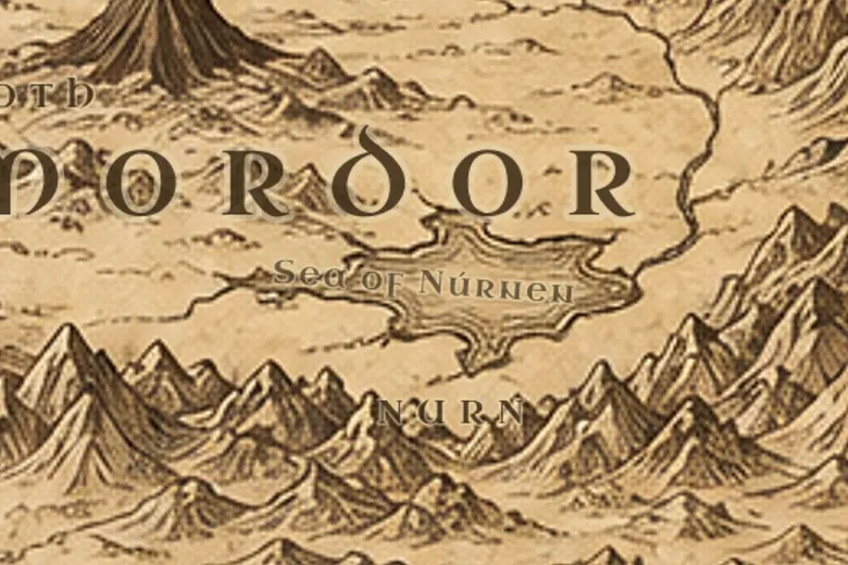 Sea of Núrnen on the map of Middle-earth