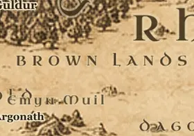 Brown Lands on the map of Middle-earth