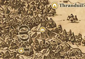 Mountains of Mirkwood on the map of Middle-earth