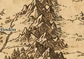 Blue Mountains on the map of Middle-earth