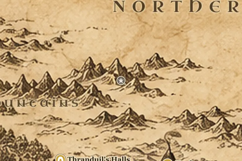 Withered Heath on the map of Middle-earth