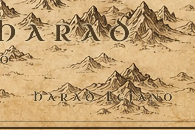 Harad Lejano en el mapa de la Tierra Media