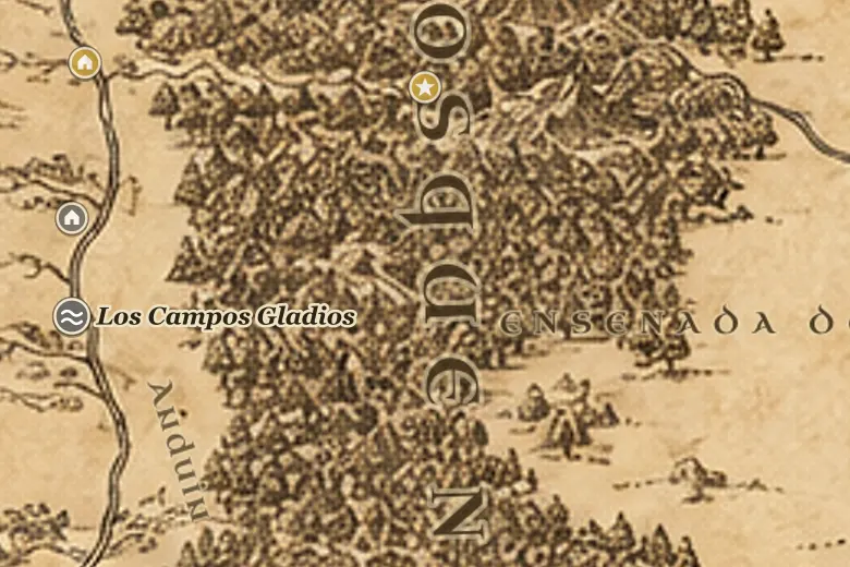 El Bosque Negro en el mapa de la Tierra Media