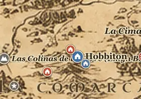Bolsón Cerrado en el mapa de la Tierra Media