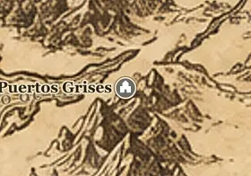Los Puertos Grises en el mapa de la Tierra Media