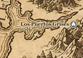 El Golfo de Lhûn en el mapa de la Tierra Media