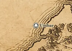 Umbar en el mapa de la Tierra Media