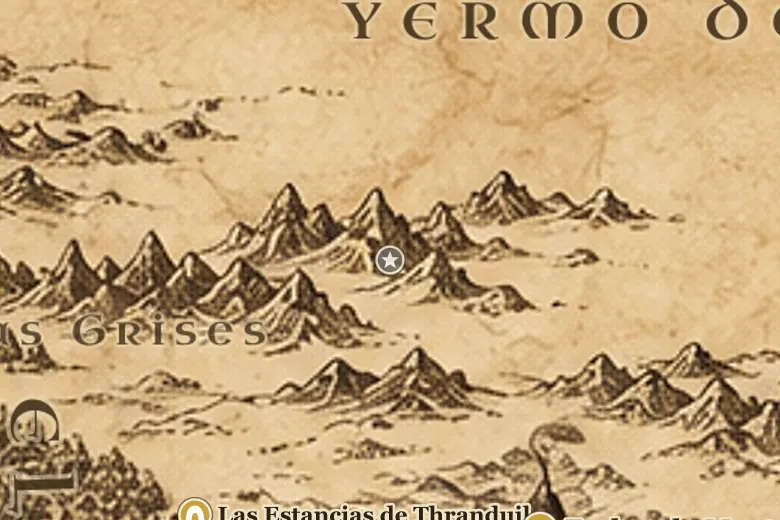 El Brezal Marchito en el mapa de la Tierra Media