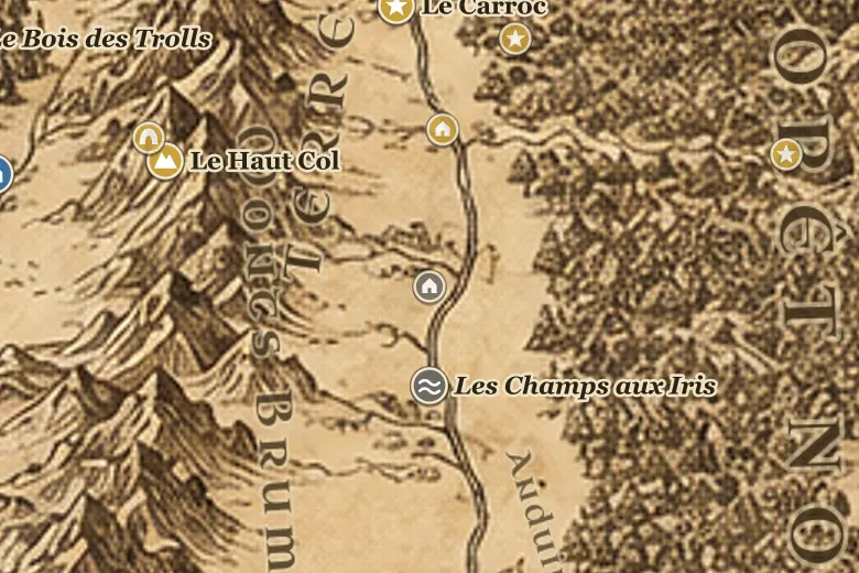 Les gens de la Rivière sur la carte de la Terre du Milieu