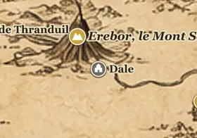 Dale sur la carte de la Terre du Milieu