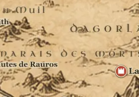 Les Marais des Morts sur la carte de la Terre du Milieu