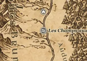 Les Champs aux Iris sur la carte de la Terre du Milieu