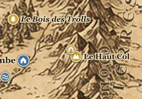 La ville des Gobelins sur la carte de la Terre du Milieu