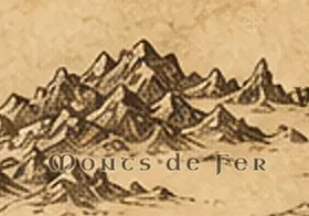 Les Monts de Fer sur la carte de la Terre du Milieu