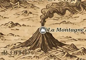 La Montagne du Destin sur la carte de la Terre du Milieu