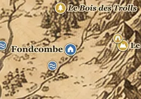 Fondcombe sur la carte de la Terre du Milieu