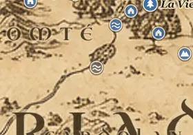 Le Gué de Sarn sur la carte de la Terre du Milieu