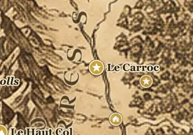Le Carroc sur la carte de la Terre du Milieu