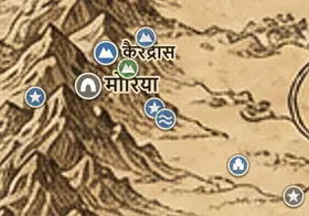 मिडिल-अर्थ के नक्शे पर डिमरिल डेल