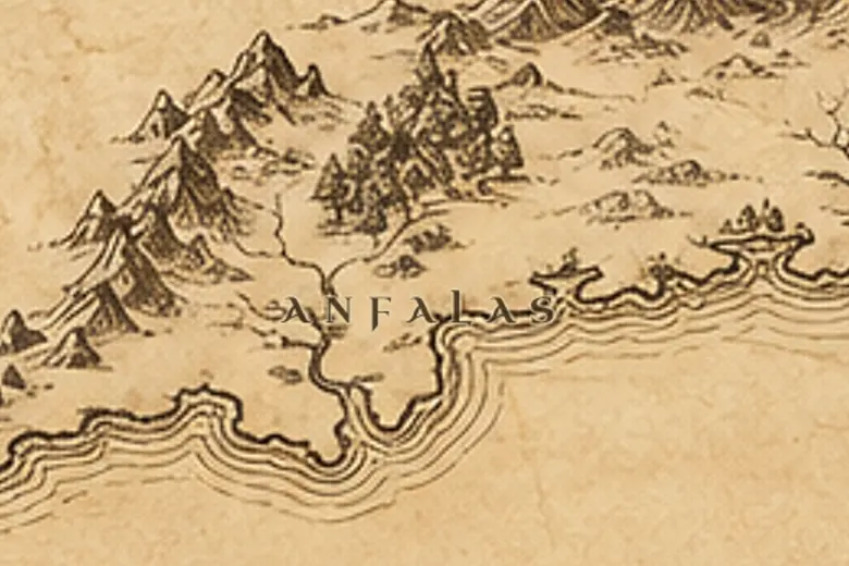 l'Anfalas sulla mappa della Terra di Mezzo