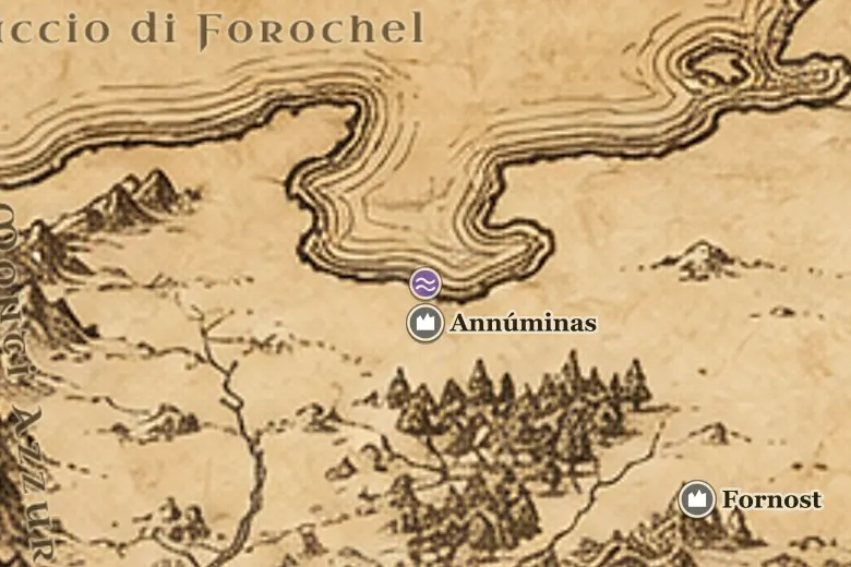 il Lago Evendim sulla mappa della Terra di Mezzo