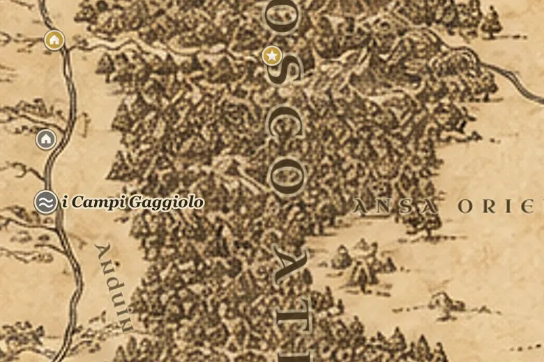 Bosco Atro sulla mappa della Terra di Mezzo