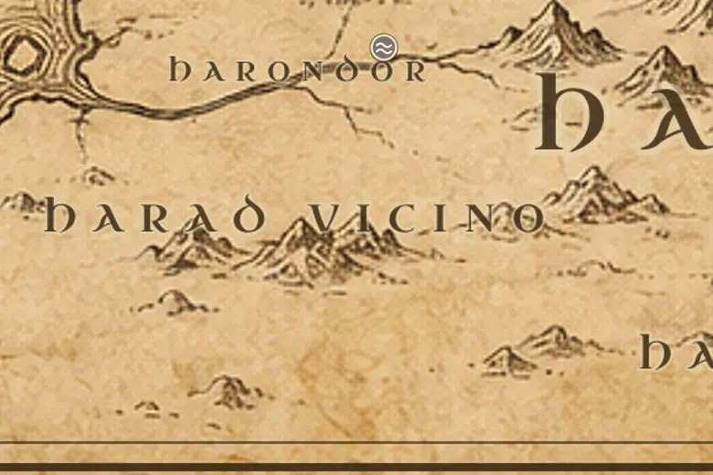 l'Harad Vicino sulla mappa della Terra di Mezzo