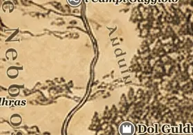 l'Anduin sulla mappa della Terra di Mezzo
