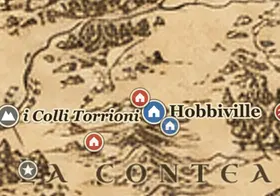 Casa Baggins sulla mappa della Terra di Mezzo