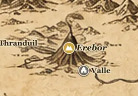 Erebor sulla mappa della Terra di Mezzo