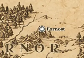 Fornost sulla mappa della Terra di Mezzo