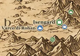 il Varco di Rohan sulla mappa della Terra di Mezzo