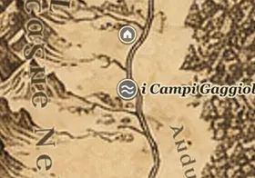 i Campi Gaggiolo sulla mappa della Terra di Mezzo