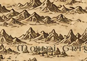 i Monti Grigi sulla mappa della Terra di Mezzo