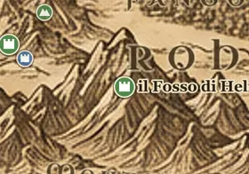 il Fosso di Helm sulla mappa della Terra di Mezzo