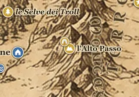 l'Alto Passo sulla mappa della Terra di Mezzo