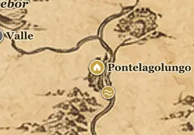 Pontelagolungo sulla mappa della Terra di Mezzo