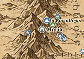 Moria sulla mappa della Terra di Mezzo
